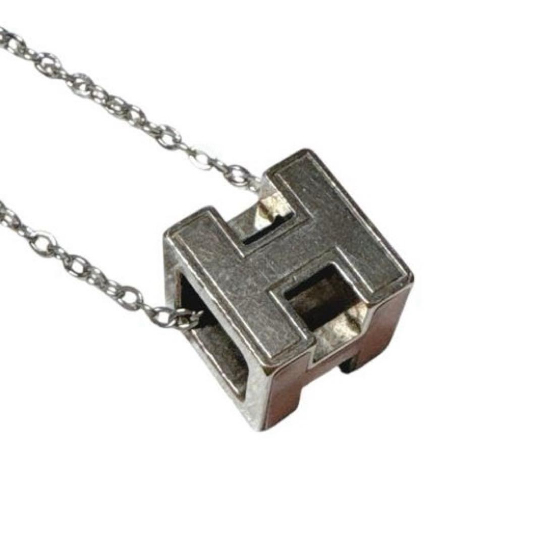 ［正規品］HERMÈS エルメス　ネックレス　Hキューブ　ピンク