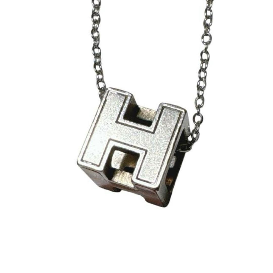 ［正規品］HERMÈS エルメス　ネックレス　Hキューブ　ピンク