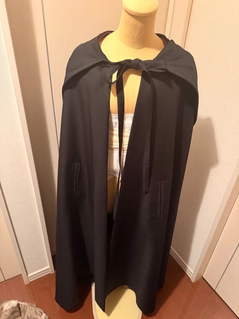 atelier boz 黒ケープ　アトリエボズ フード　ロングマント