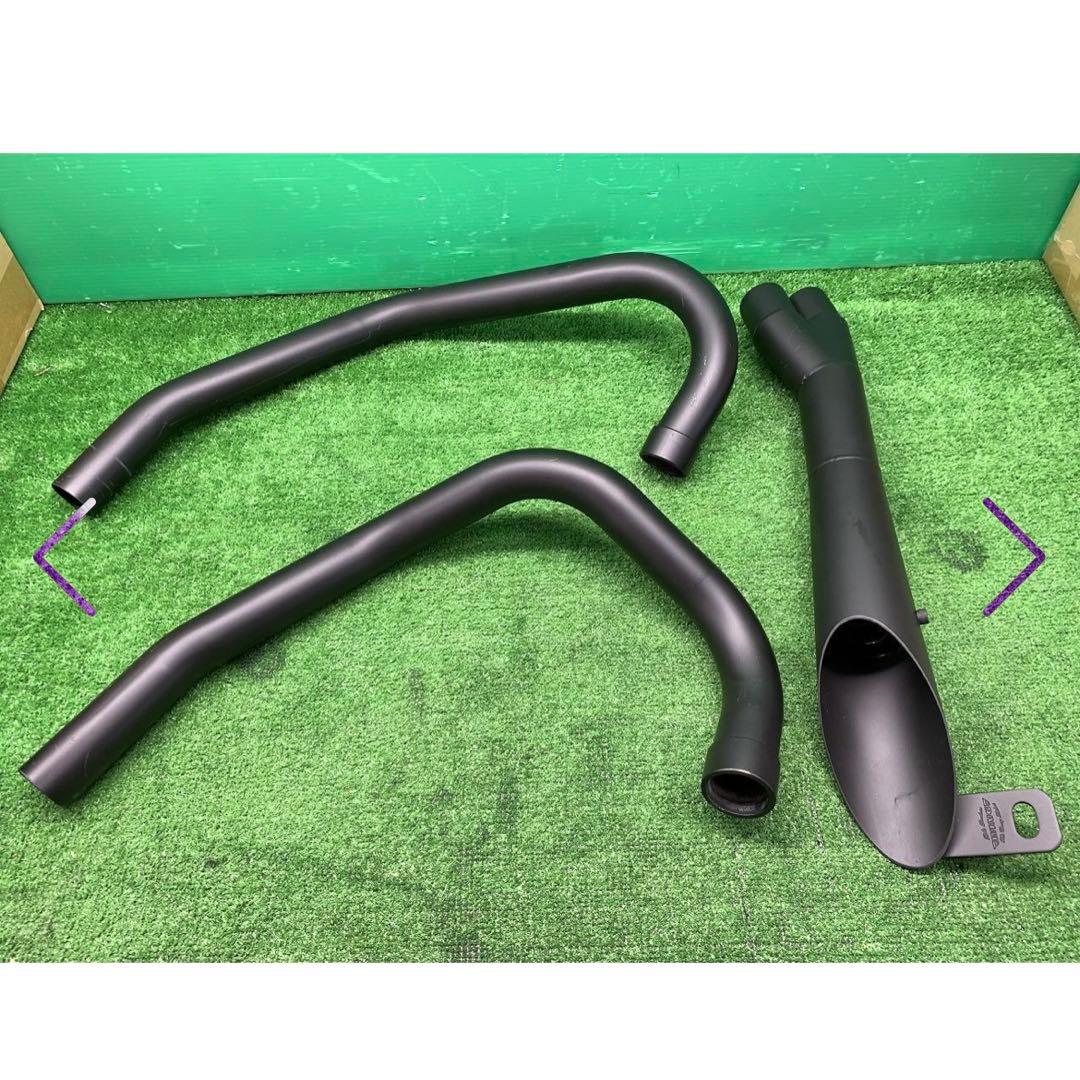 GS400 WING管　ウイング管　ハス切り　艶消し黒　吸い込み　ザリ　ゴキ