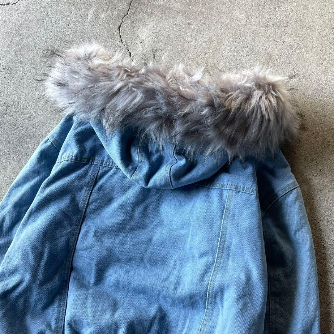ジャケット・アウター archive fur denim jacket n2b y2k 00s
