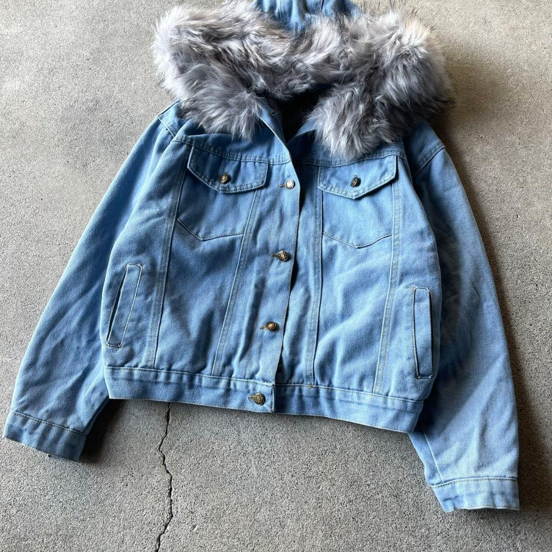ジャケット・アウター archive fur denim jacket n2b y2k 00s