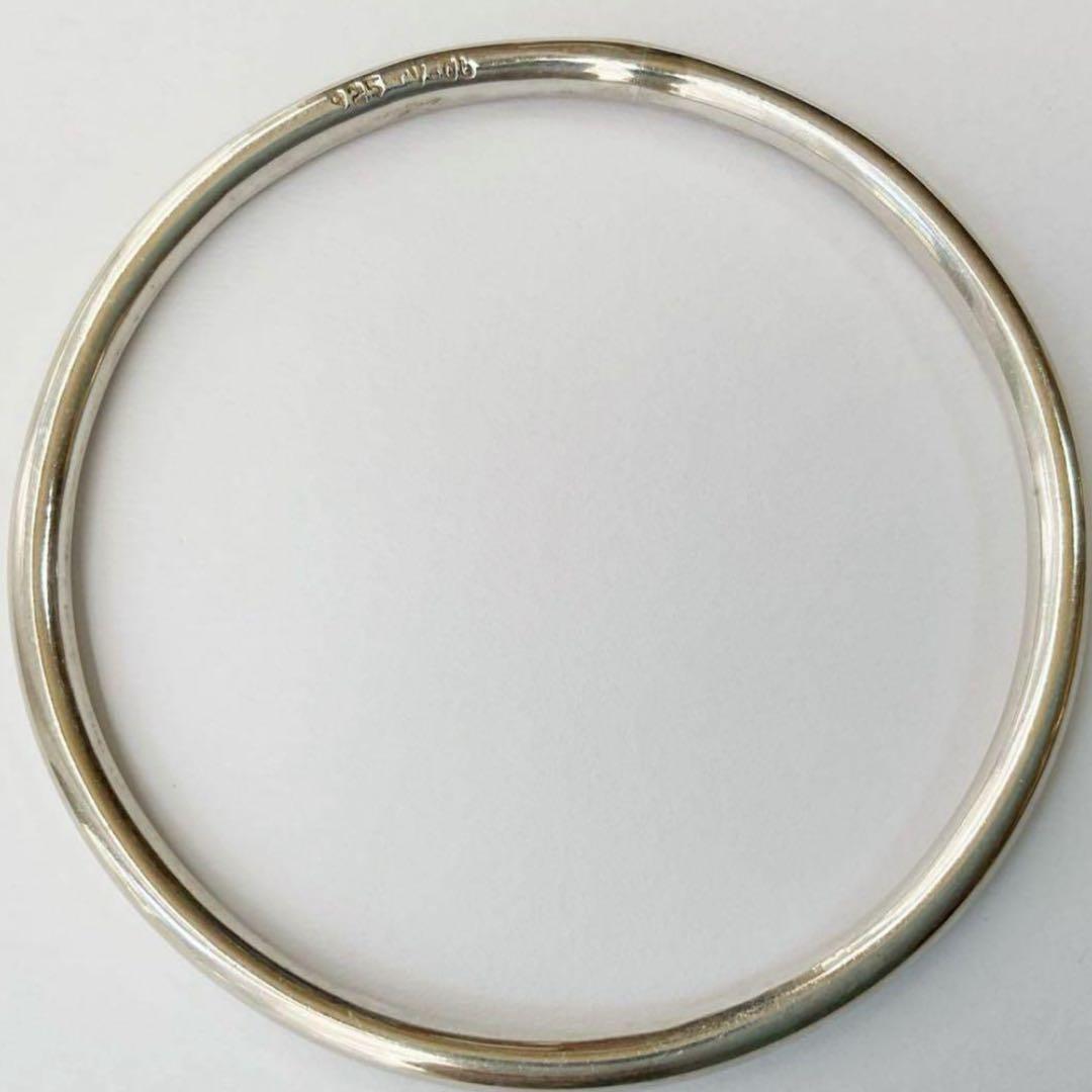 シンプルなシルバーバングル　925刻印あり　レディース・メンズ両用