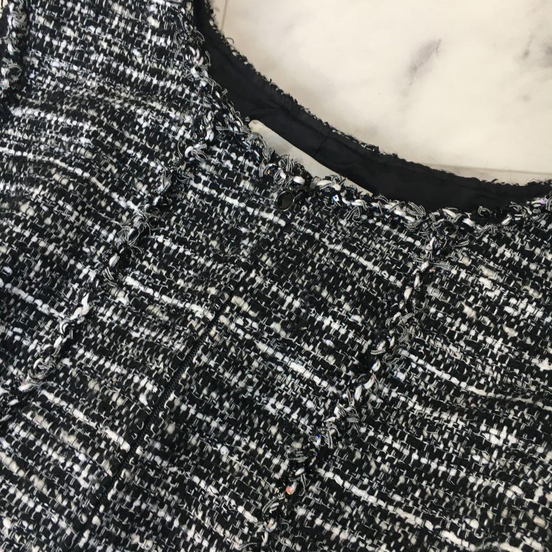 美品　Rene ルネ　マリアケント　ツイード　フロントジップ　ワンピース