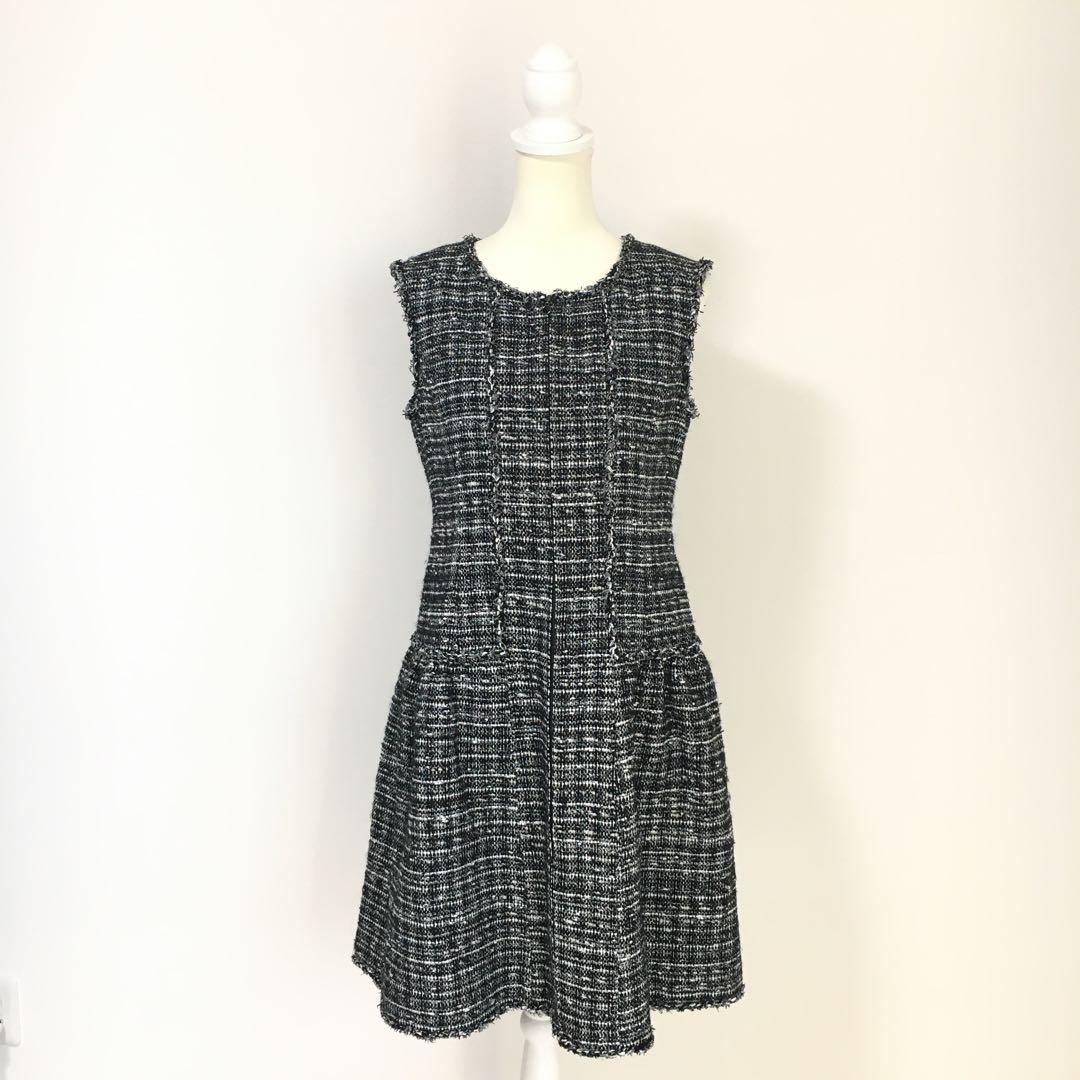美品　Rene ルネ　マリアケント　ツイード　フロントジップ　ワンピース