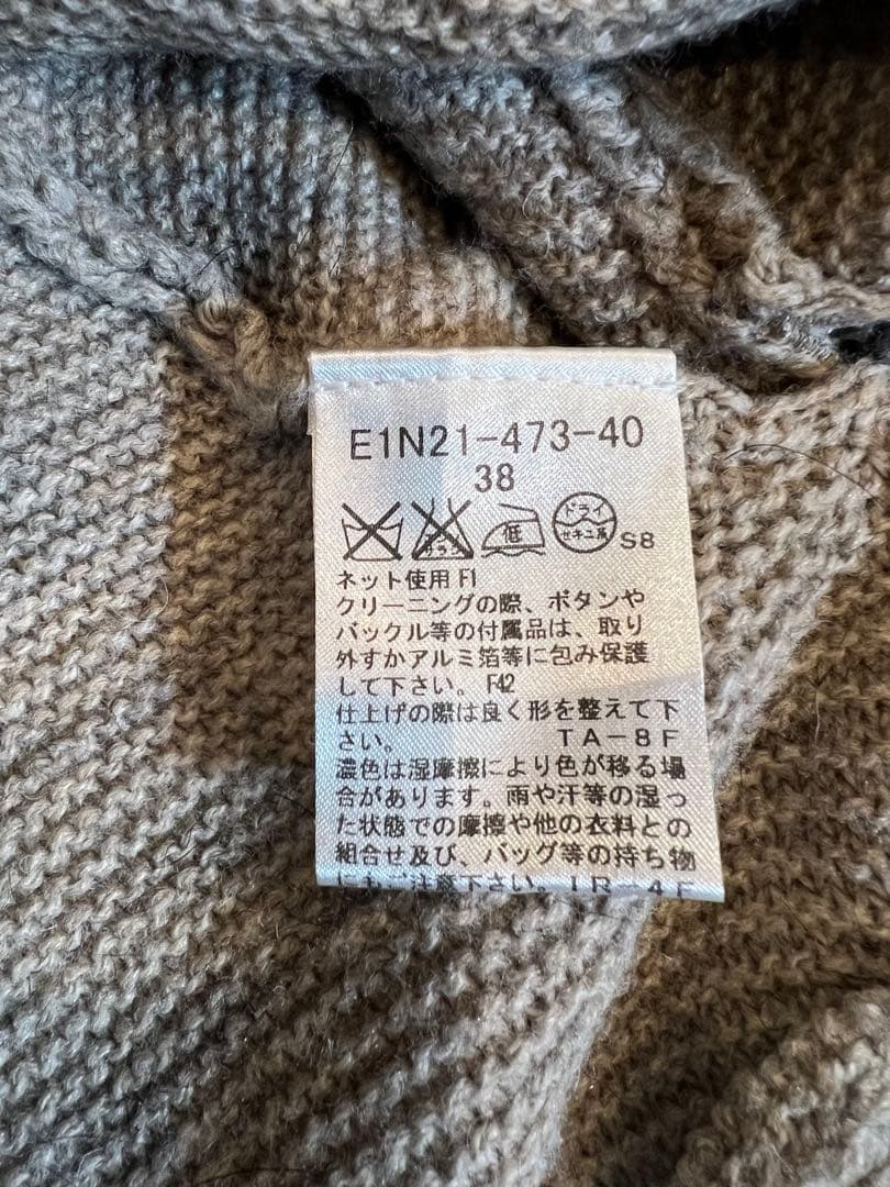 美品★BURBERRY BLUE LABEL ニットポンチョ ケープ バーバリー