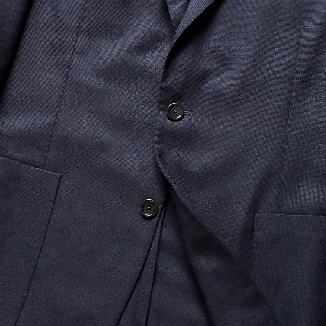 極美品 BEAMSF テーラードジャケット ウールホップサック ネイビー 52