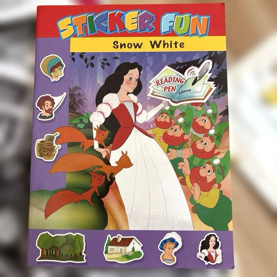 英語教材　スティッカーファンブック＆オーディオCDセット　日本語訳付き