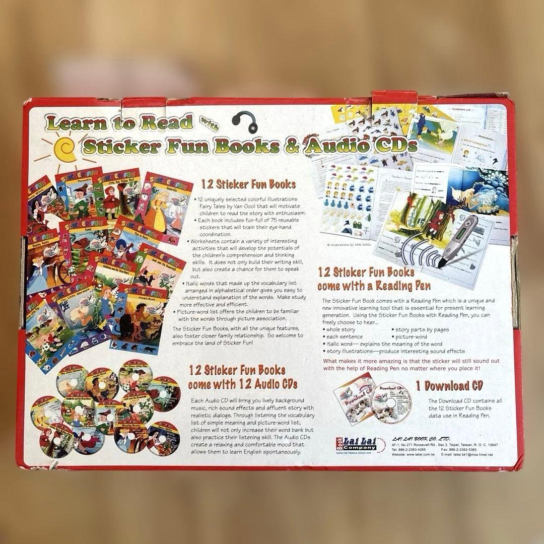 英語教材　スティッカーファンブック＆オーディオCDセット　日本語訳付き
