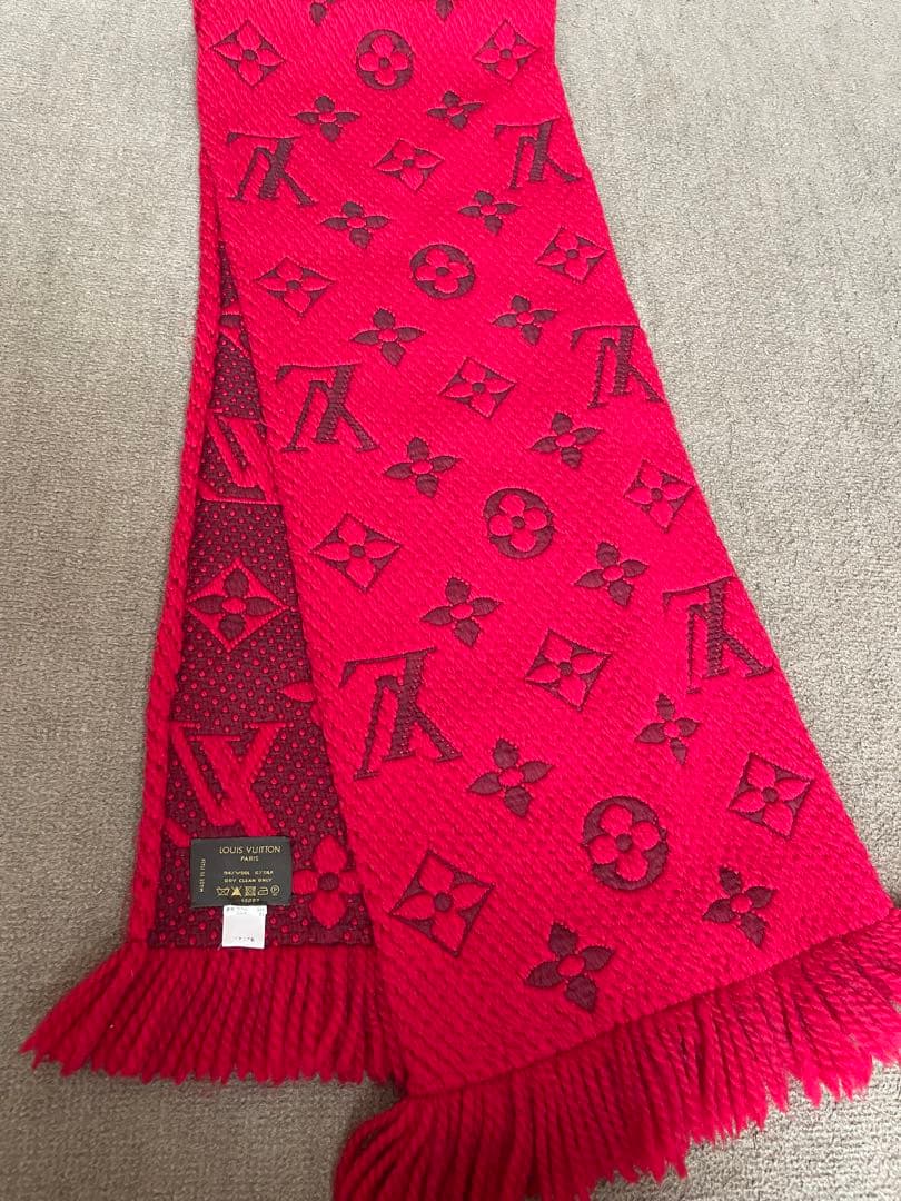 マフラー Louis Vuitton ロゴマニア ルビー