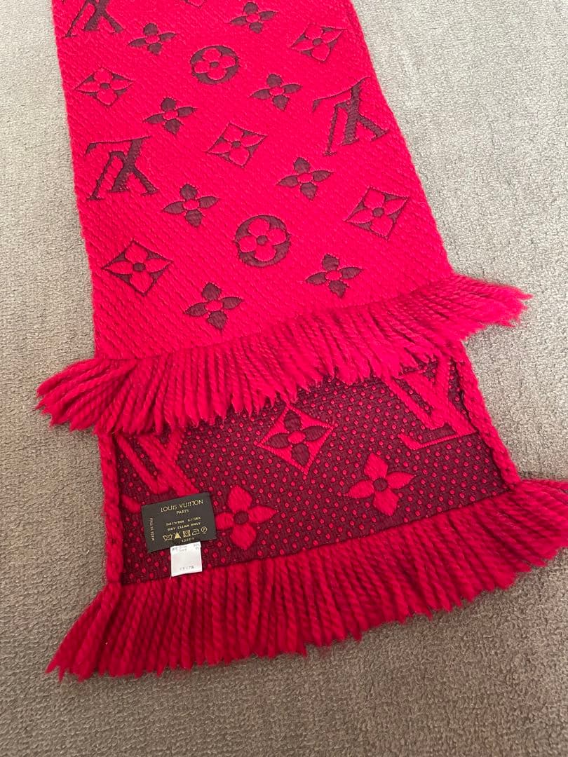 マフラー Louis Vuitton ロゴマニア ルビー