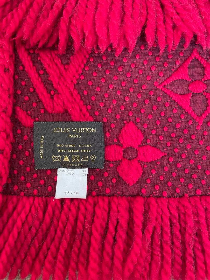 マフラー Louis Vuitton ロゴマニア ルビー