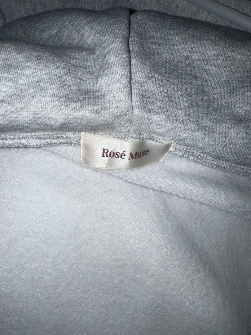Rosé Muse ロゼミューズ 3d logo zip hoodie グレー