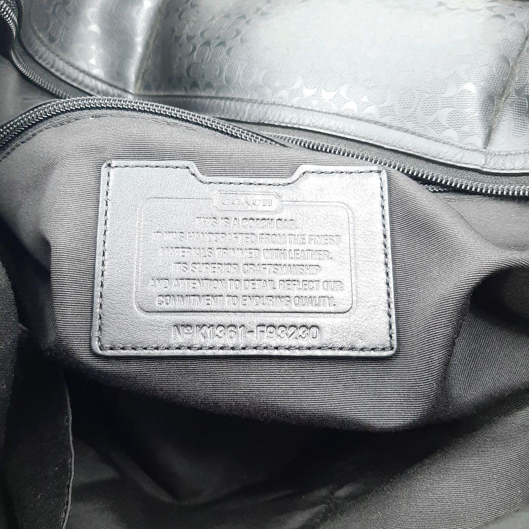 極美品✨　コーチ　ボストンバッグ　2way シグネチャー　レザー　ブラック