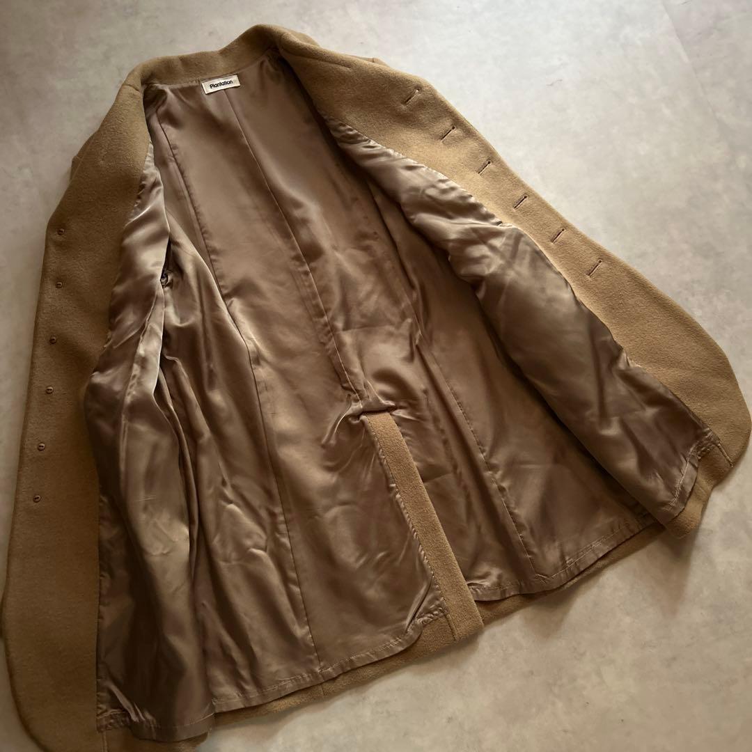 plantation ウール　アンゴラ　ロングコート　キャメル