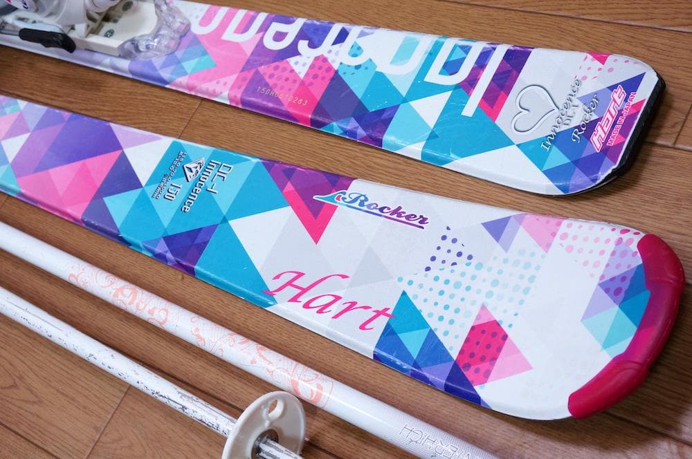 メンテ済 150cm 靴24～24.5cm HART レディース スキーセット