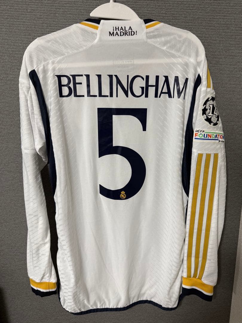 レアル・マドリード　オーセンティック長袖　ユニフォーム　23-24 ベリンガム