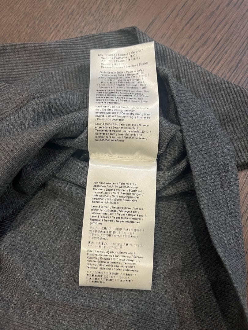 【正規品】FENDI リブ タートルネック グレー XS相当 イタリア製 美品