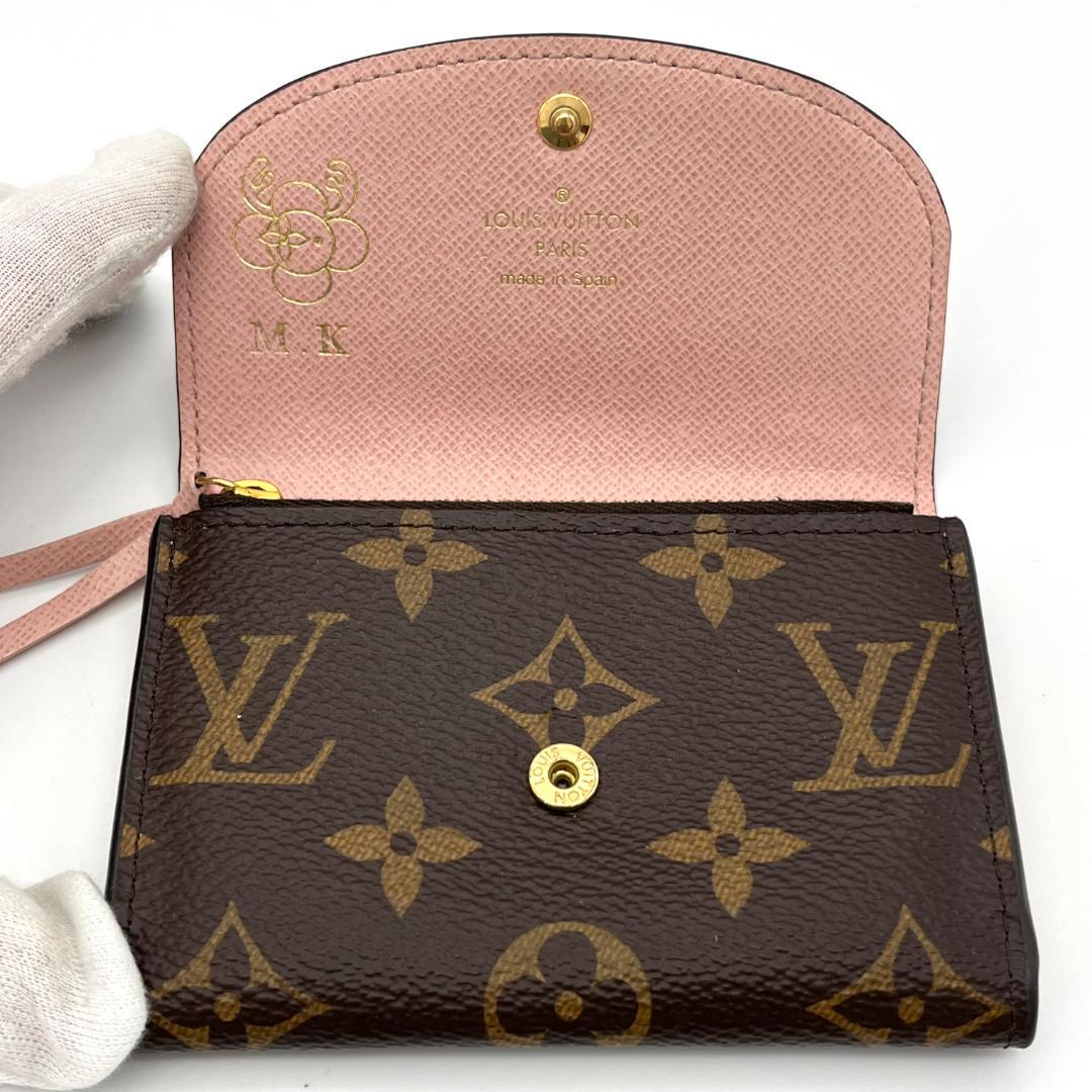 ルイヴィトン　ポルトモネ　ロザリ　モノグラム　ローズバレリーヌ　ケース
