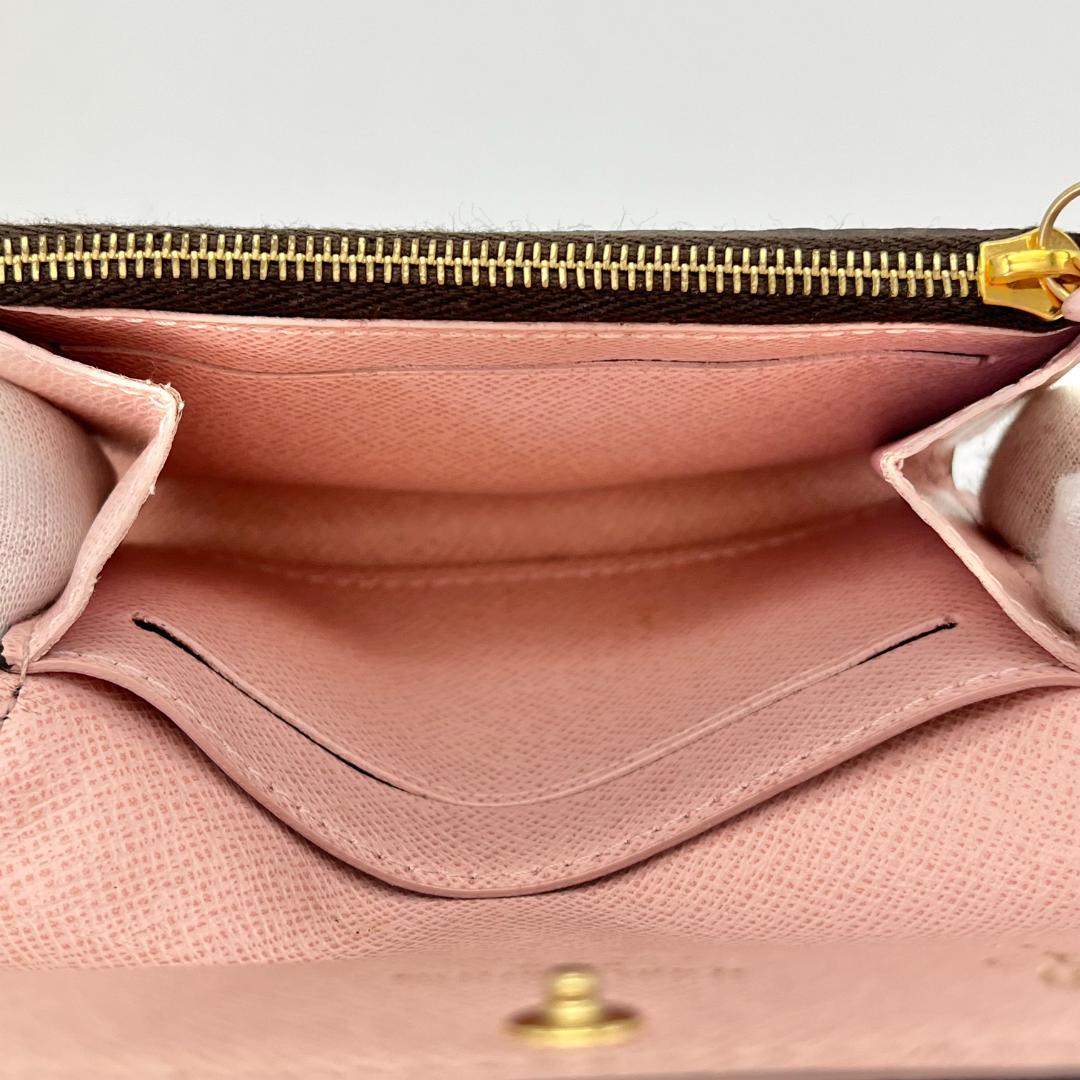 ルイヴィトン　ポルトモネ　ロザリ　モノグラム　ローズバレリーヌ　ケース