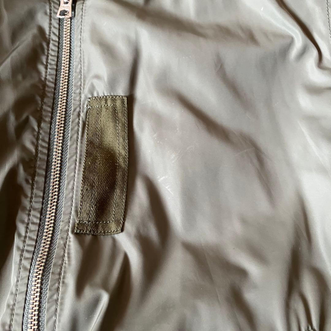 ALPHA MA-1 フライトジャケットリボンXLカーキー　グランパコアY2K