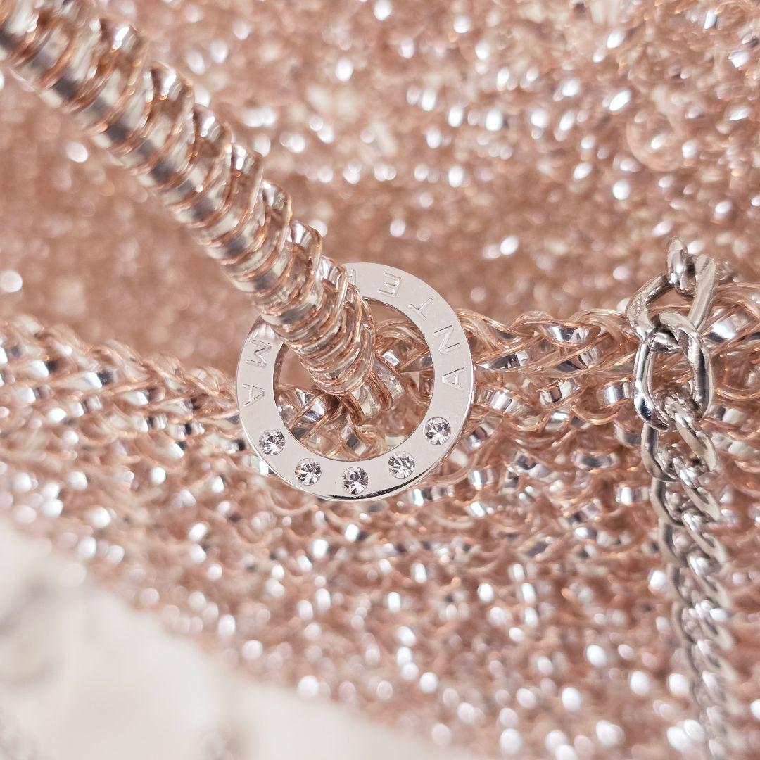 極美品✨アンテプリマ ピンク シルバー ミディアム チェーン