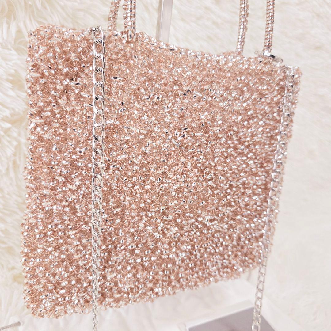 極美品✨アンテプリマ ピンク シルバー ミディアム チェーン