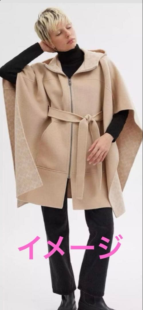 新品未使用⭐︎COACH ダブルフェイス⭐︎カシミヤ⭐︎ケープ ポンチョ　XS