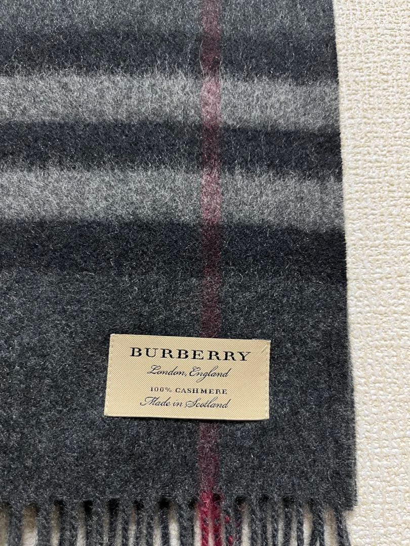 BURBERRY　バーバリー　マフラー　カシミア100％　タグ付き未使用品