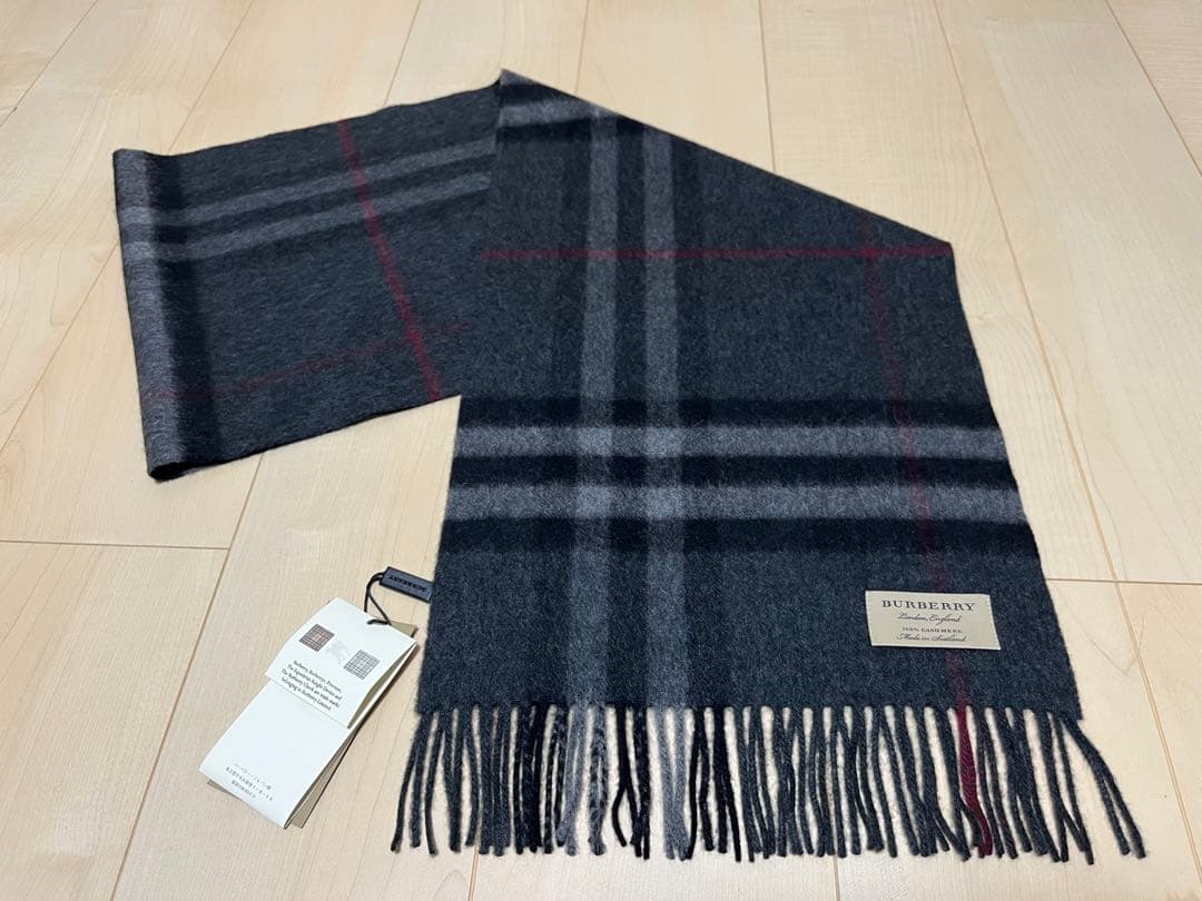 BURBERRY　バーバリー　マフラー　カシミア100％　タグ付き未使用品