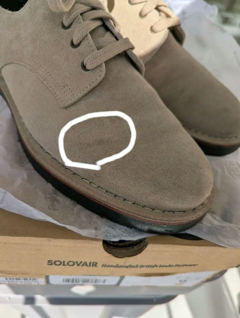 solovair ソロヴェアー 4 eyelet gibson サンドスエード