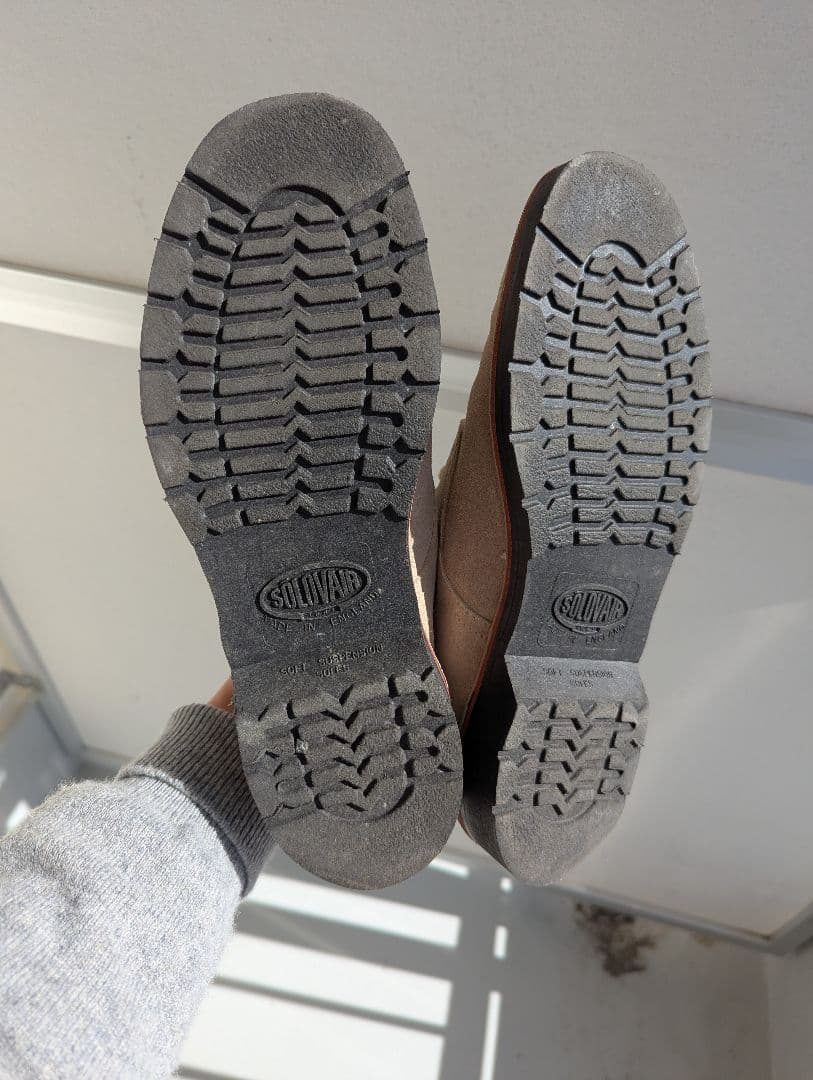 solovair ソロヴェアー 4 eyelet gibson サンドスエード