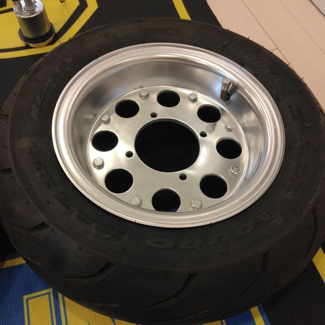 アルミホイール モンキー・ゴリラ用に8インチタイヤホイルセット、太足8インチ