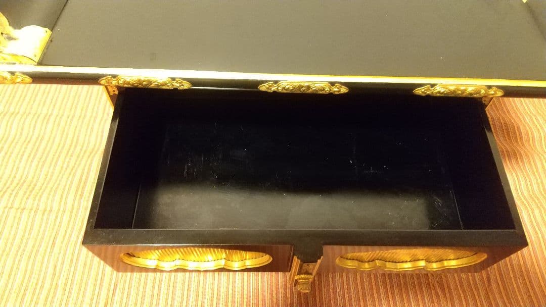 仏具 経机 卓 机 純黒 前机　工芸美術