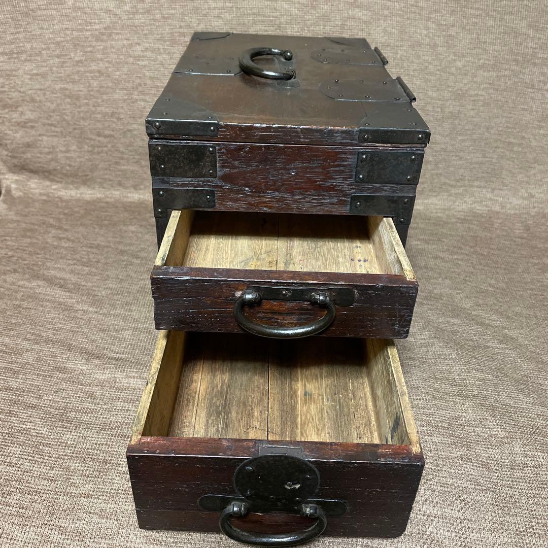 骨董 硯箱 小箪笥 枕箪笥 舟箪笥 銭箱 小引き出し