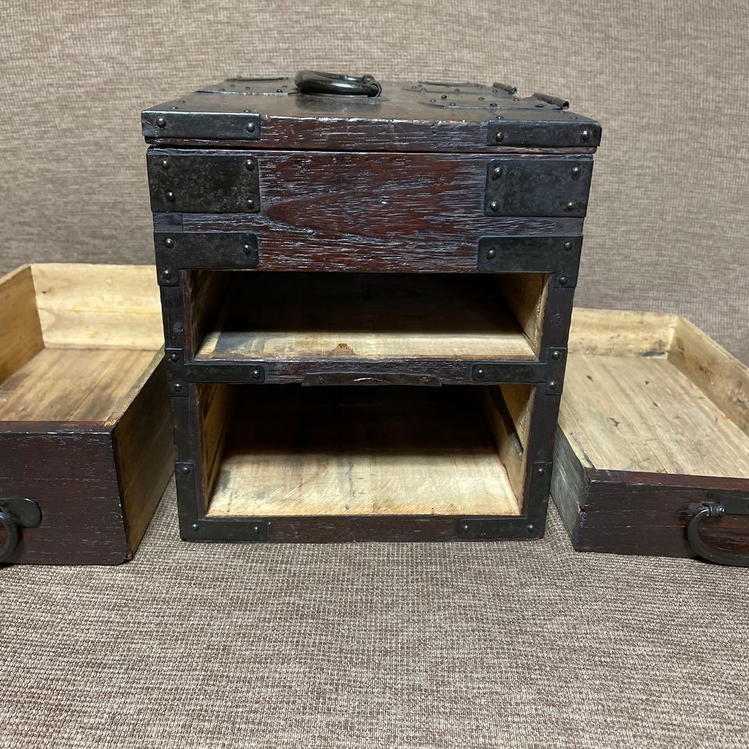 骨董 硯箱 小箪笥 枕箪笥 舟箪笥 銭箱 小引き出し