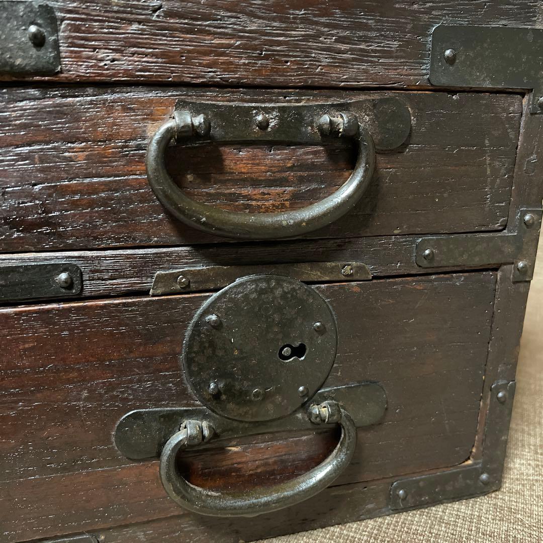 骨董 硯箱 小箪笥 枕箪笥 舟箪笥 銭箱 小引き出し