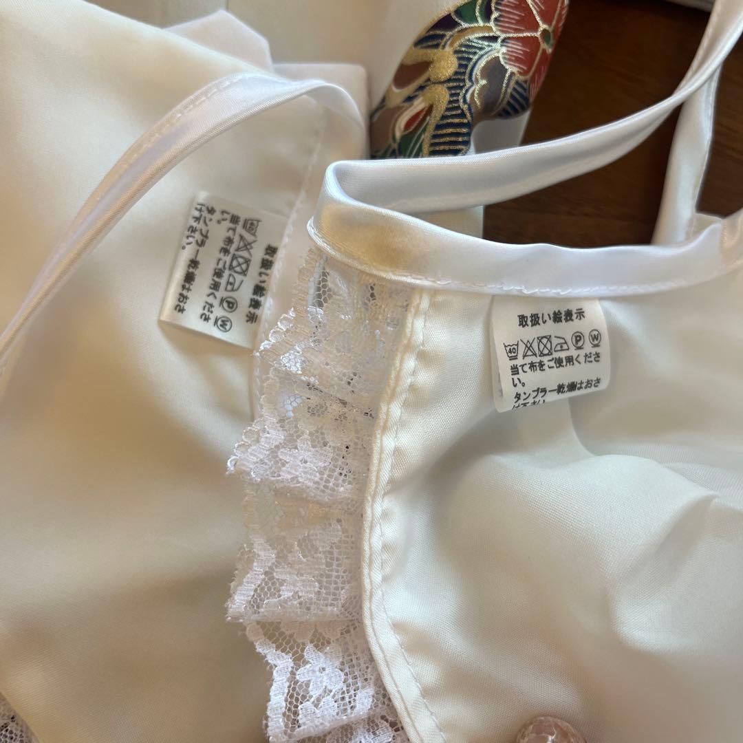 鷹　正絹　男の子お宮参り着物　産着長襦袢付き　スタイ　帽子