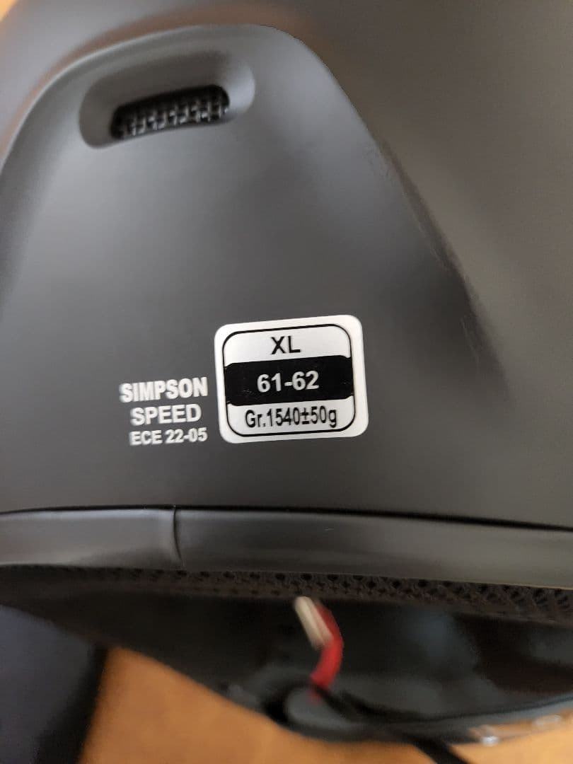 新品未使用 SIMPSON SPEEDフルフェイスヘルメットマットブラック XL