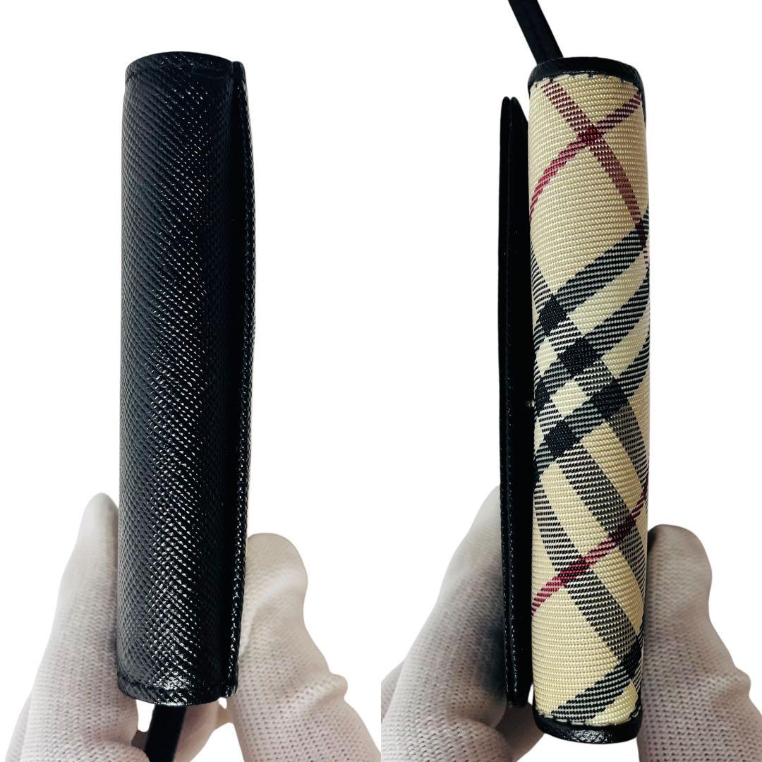 ほぼ未使用✨ BURBERRY バーバリー キーケース 4連 ノバチェック 黒