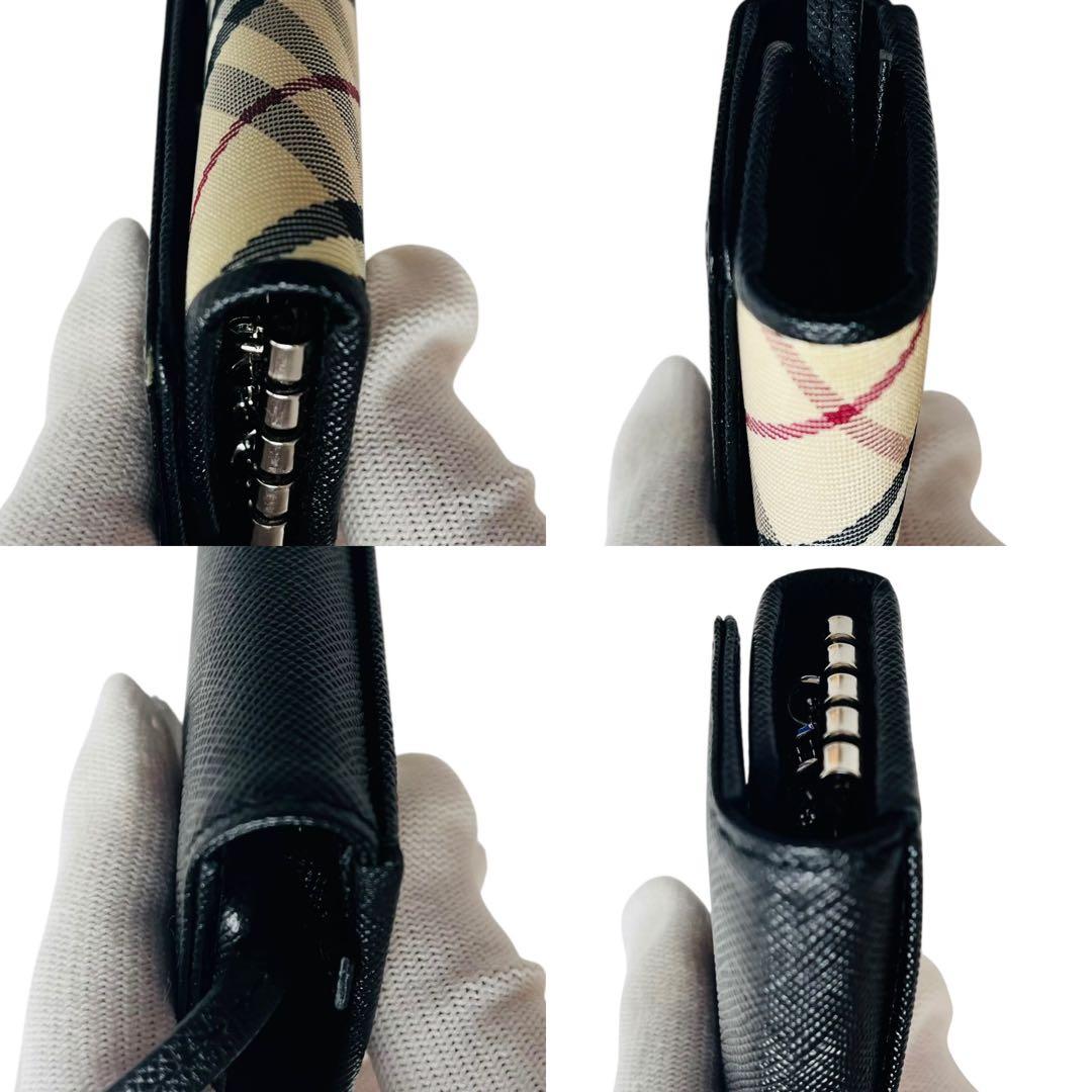 ほぼ未使用✨ BURBERRY バーバリー キーケース 4連 ノバチェック 黒
