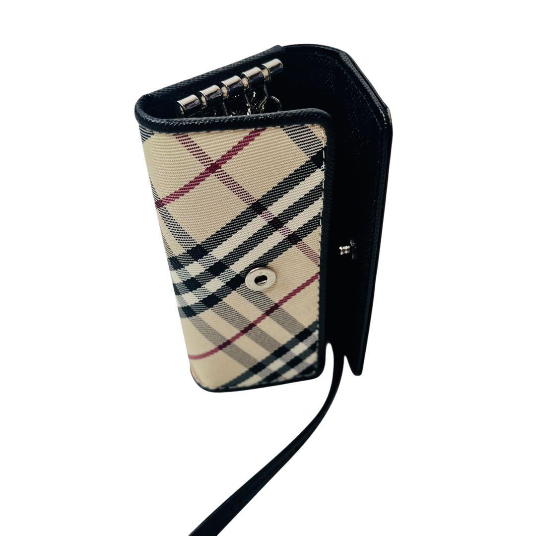 ほぼ未使用✨ BURBERRY バーバリー キーケース 4連 ノバチェック 黒
