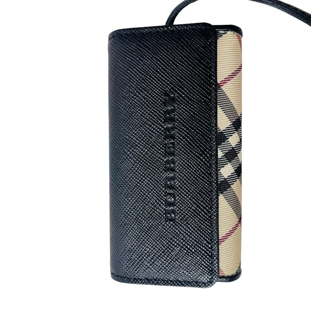 ほぼ未使用✨ BURBERRY バーバリー キーケース 4連 ノバチェック 黒