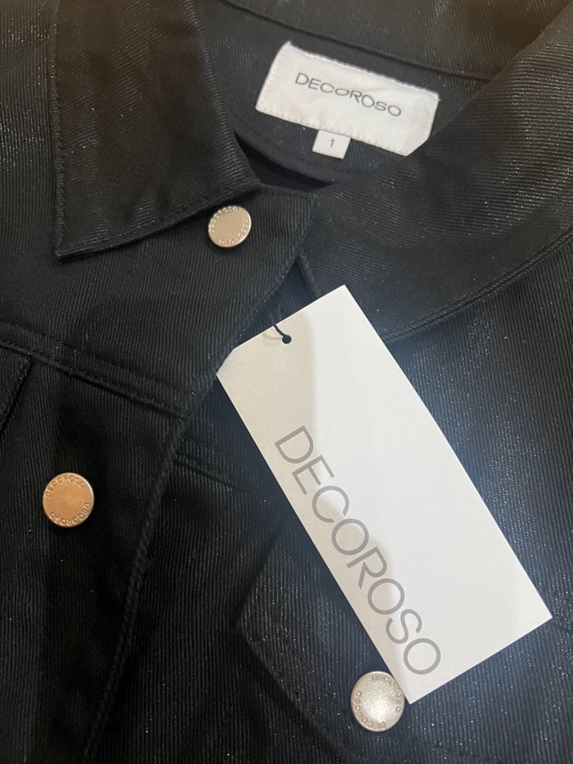 コーティングデニムジャケット　ブラック　サイズ1 DECOROSO