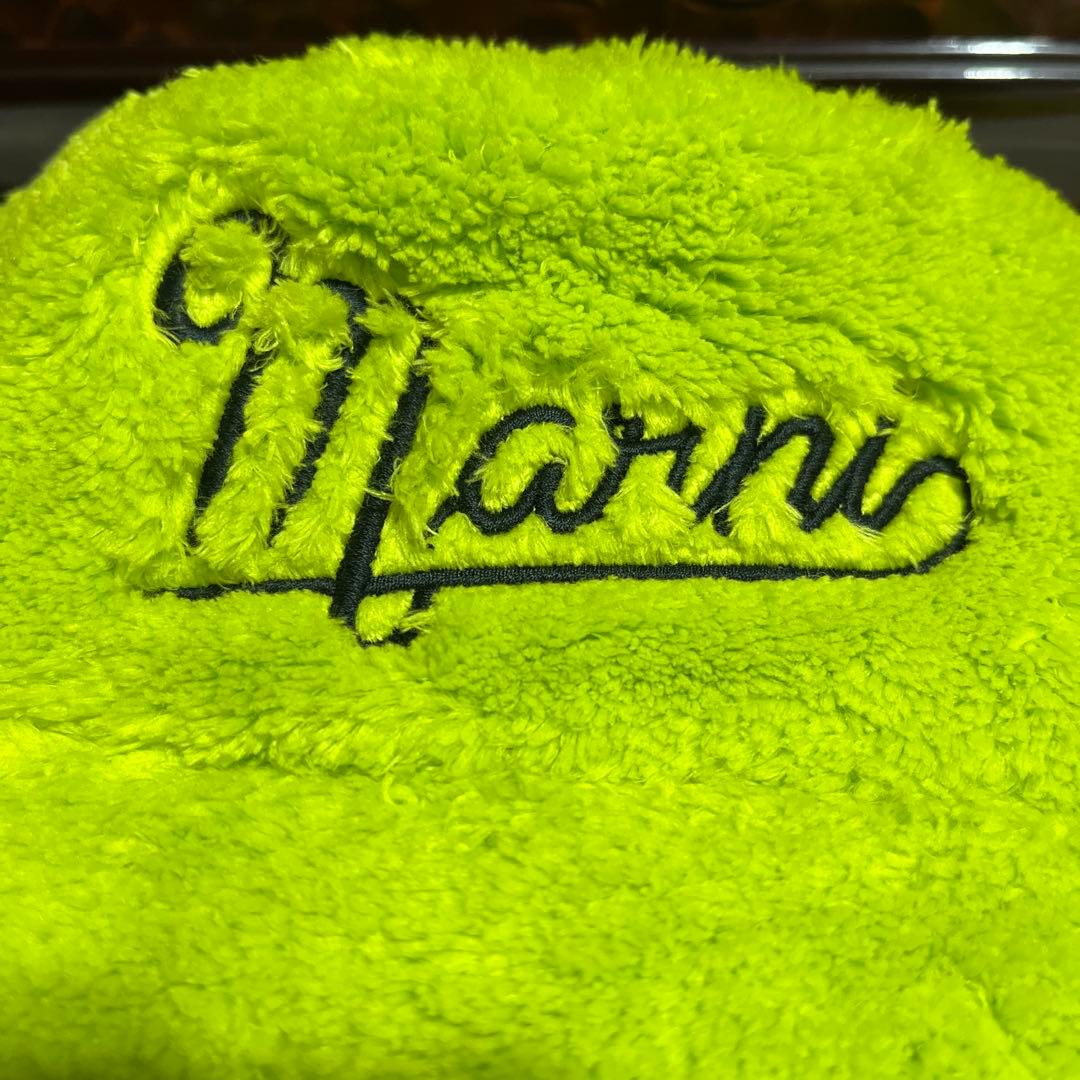 冬物大セール‼️Marni ネオンイエロー バケットハット ボア