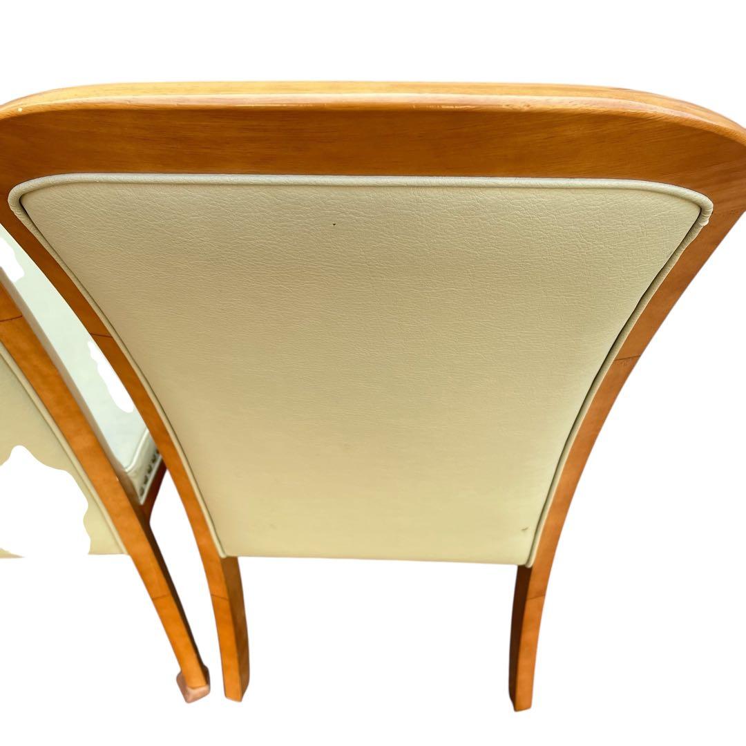 2脚　maruni マルニ ベルサイユ ダイニングチェア 椅子 鋲打ち 猫脚