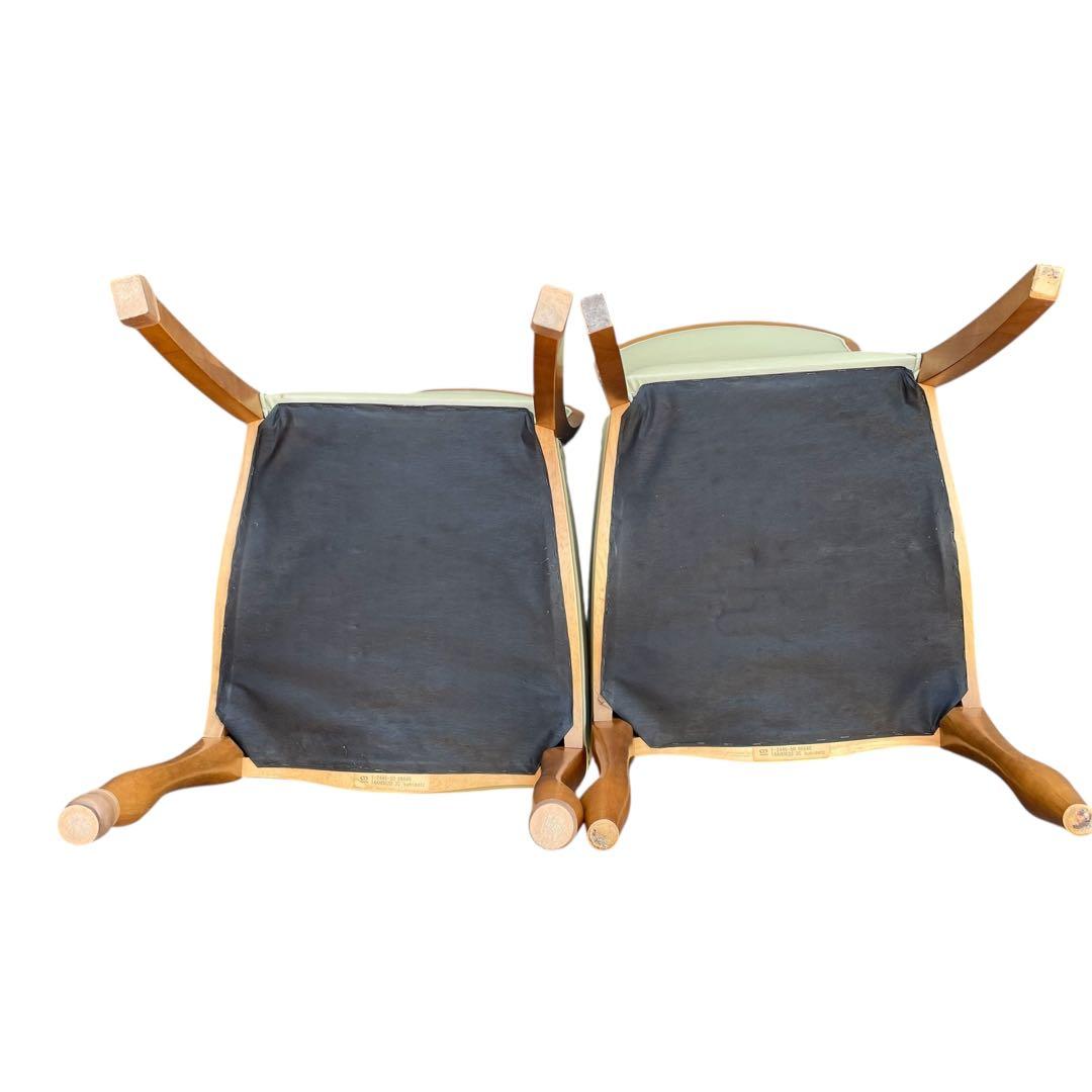 2脚　maruni マルニ ベルサイユ ダイニングチェア 椅子 鋲打ち 猫脚