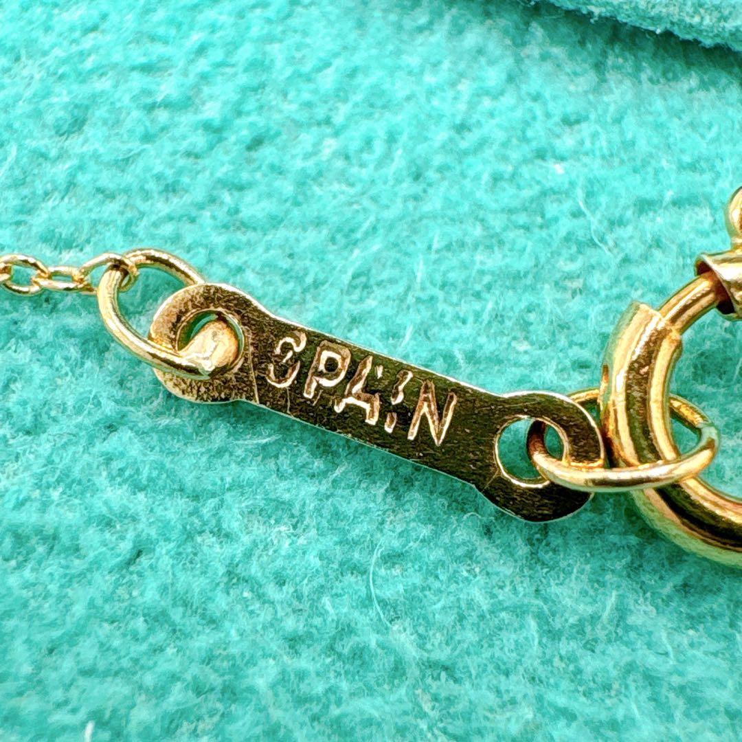 美品 オールドティファニー レター イニシャル i ネックレス k18 ゴールド