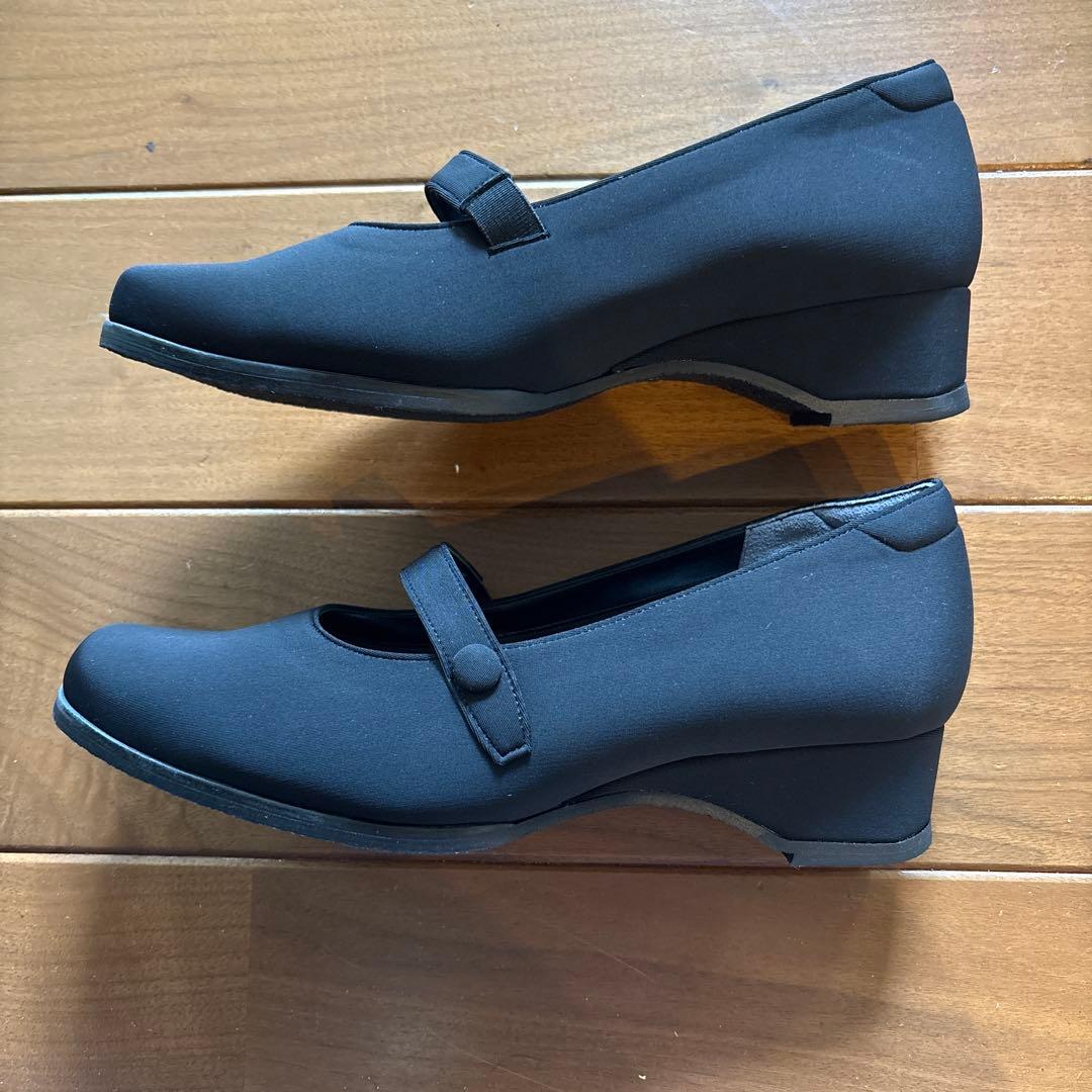 Miss Kyouko ブラックウェッジヒール　フォーマル