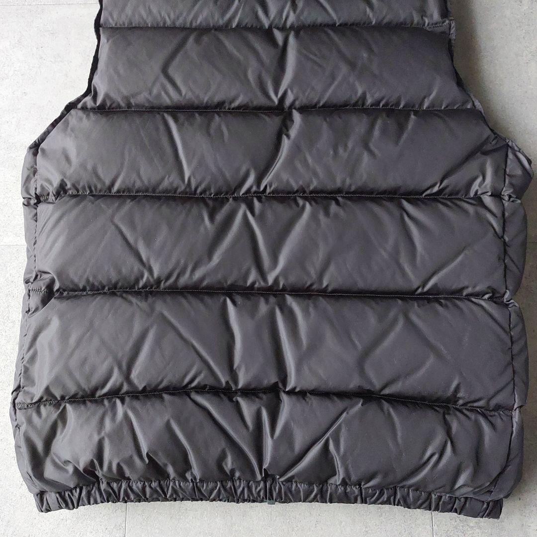 パパスプラス PAPAS+ ダウンベスト M チャコール フェルトワッペン